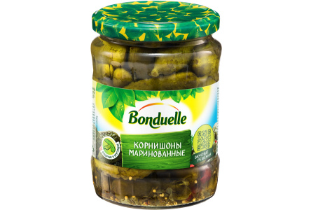 Корнишоны BONDUELLE 580мл маринованные 3-6см 1/6шт