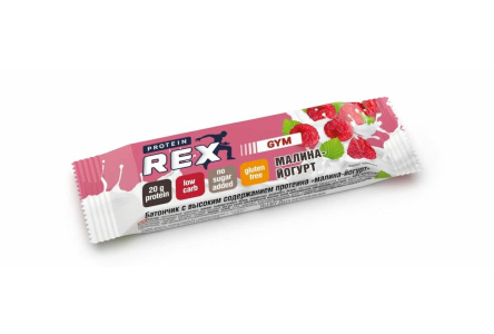 Батончик PROTEIN REX Gym 60гр Малина-йогурт 1/15шт