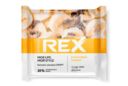 Хлебцы PROTEIN REX 55гр Банановый трайфл 1/12шт протеино-злаковые