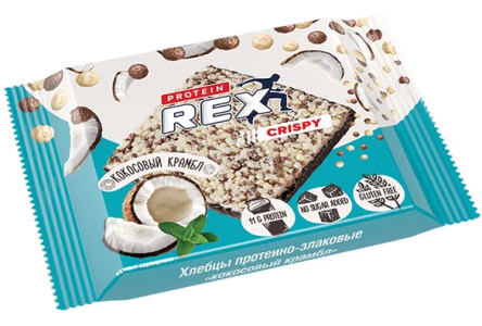 Хлебцы PROTEIN REX 55гр Кокосовый крамбл 1/12шт протеино-злаковые