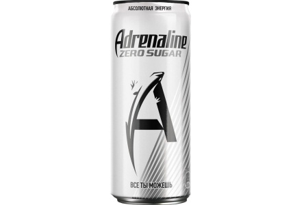 Напиток энерг ADRENALINE 0,25л б/сахара ж/б 1/12шт