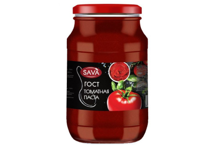 Томатная паста САВА 1000гр 25% ст/б 1/6шт