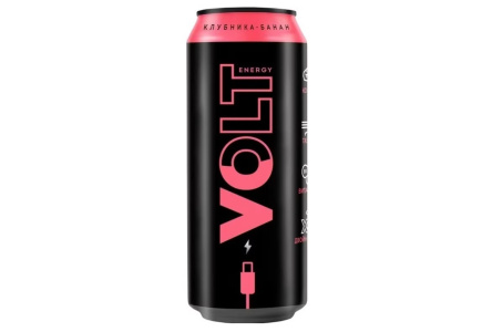 Напиток энерг VOLT ENERGY 0,45л Клубника/банан 1/24шт