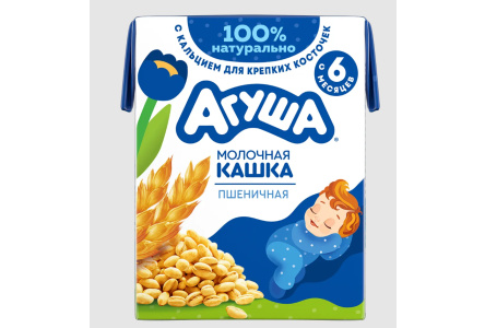 ДП Каша АГУША Засыпай-ка 190гр 1,8% Молочно-пшеничная с 6мес т/п 1/10шт