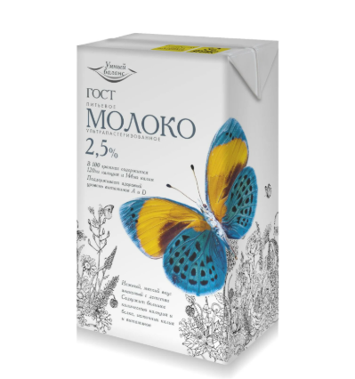 Молоко УМНЫЙ БАЛАНС 1л 2,5% Ультрапастеризованное т/п 1/12шт