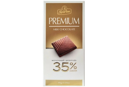 Шоколад молочный СПАРТАК 95гр 35% Premium 1/20шт