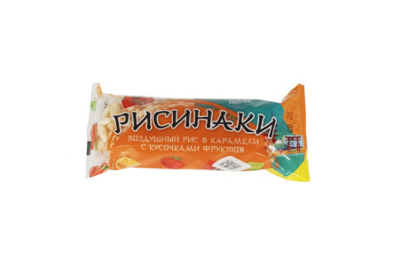 Рис воздушный MIX FRUITS 15гр Карамель/фрукты  1/15шт