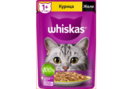 Корм д/кошек WHISKAS 85гр Meaty с курицей 1/28шт (10217192)