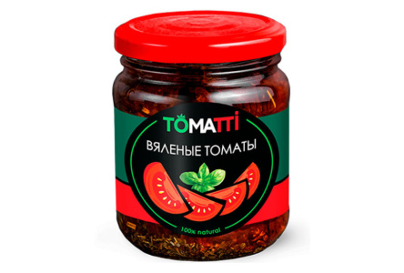 Томаты вяленые TOMATTI 240гр в масле ст/б 1/8шт