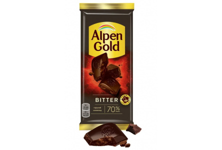 Шоколад ALPEN GOLD Dark 75/85гр Темный 1/21шт