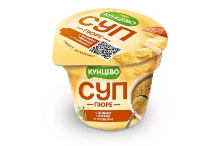 Суп-Пюре КУНЦЕВО 25гр Белые грибы/гренки 1/24шт
