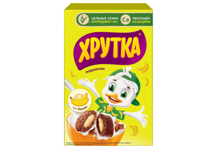 Завтрак ХРУТКА 220гр Банановые подушечки 1/8шт