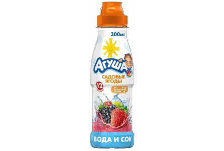 ДП Питьевая вода АГУША 300мл с соком садовых ягод 1/6шт