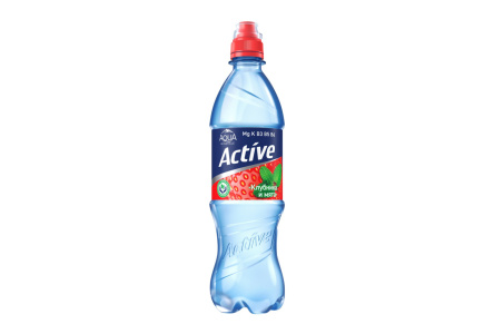 Вода питьевая AQUA MINERALE 0,5л Active Клубника/мята ПЭТ 1/12шт
