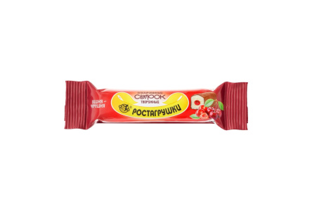Сырок глазированный РОСТАГРУШКИ 10% 40гр в молочной глазури Вишня/черешня 1/12шт Продукт без заменит