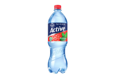 Вода питьевая AQUA MINERALE 1л Active Клубника/мята ПЭТ 1/12шт