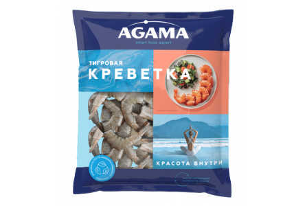 Креветки AGAMA 400гр Тигровая с/м б/г 1/6шт