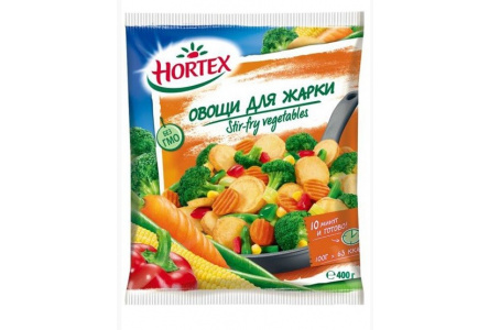 Заморож HORTEX 400гр Овощи д/жарки 1/12шт