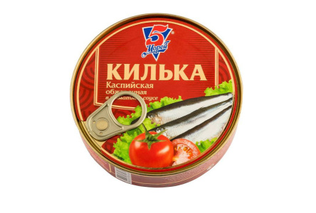 Килька 5 МОРЕЙ 175гр Каспийская обжаренная в т/с ж/б xanza 1/24шт