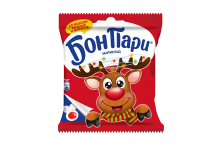 Мармелад жевательный БОН ПАРИ 100гр Фрукты/печенье 1/15шт