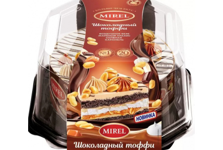 Торт MIREL 580гр Шоколадный тоффи 1/6шт