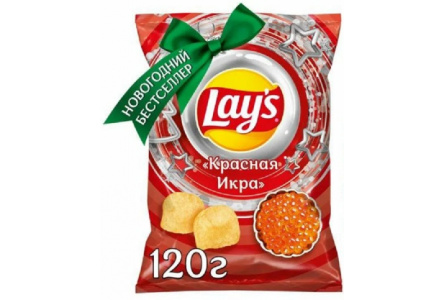 Чипсы LAYS 120гр Красная икра 1/19шт