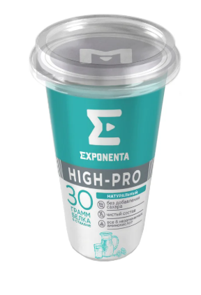 Напиток кисломолочный EXPONENTA HIGH-PRO 250мл Классический 30гр белка 1/6шт Беларусь БЗМЖ