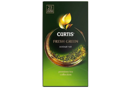 Чай зеленый в пакетиках CURTIS 25*1,7гр Fresh green байховый 1/12шт
