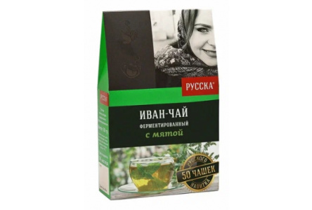 Иван-чай ферментированный РУССКА 50гр Мята 1/20шт