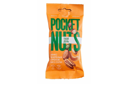 Орехи POCKETNUTS 50гр Микс б/обработки 1/10шт