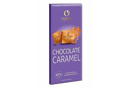 Шоколад белый OZERA 90гр Карамель 1/15шт