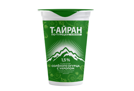 Напиток кисломолочный ТАЙРАН 220мл 1,5% По турецки со вкусом соленого огурца 1/6шт Беларусь БЗМЖ