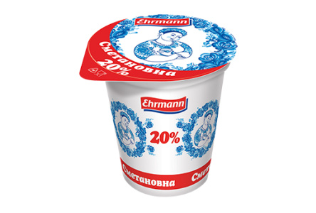 Продукт сметанный СМЕТАНОВНА 320гр 20% 1/12шт