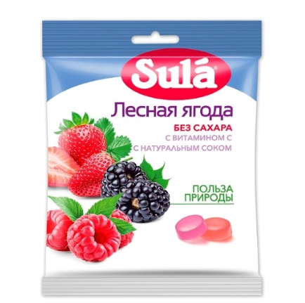 Леденцы SULA 60гр Лесные ягоды 1/20шт