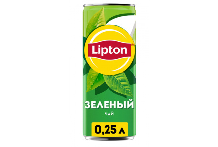 Чай холодный LIPTON 0,25л Зеленый ж/б 1/12шт