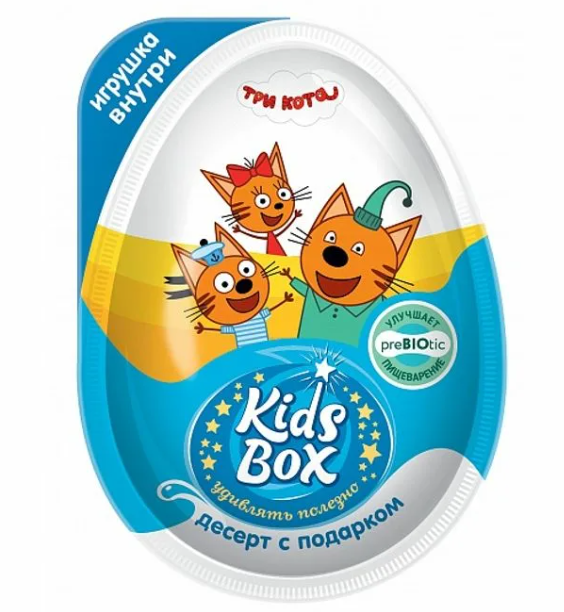 Десерт KIDS BOX 20гр Три кота с подарком 1/16шт