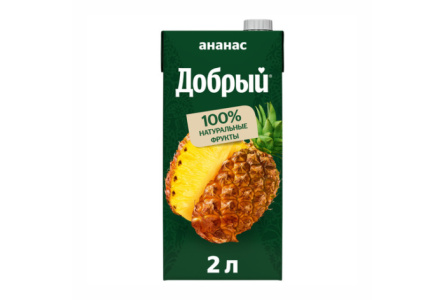 Сок/Нектар ДОБРЫЙ 2л Ананас/яблоко 1/6шт