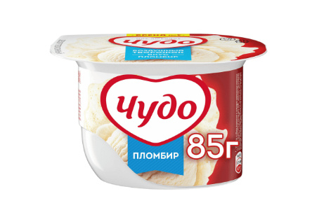 Десерт творожный ЧУДО 85гр 5,8% Пломбир 1/12шт Продукт без заменителя молочного жира