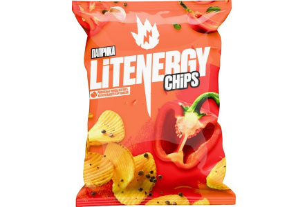 Чипсы LIT ENERGY 120гр Паприка 1/10шт