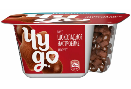 Десерт йогуртный ЧУДО 105гр 4% Шоколадное настроение печенье/какао 1/6шт Продукт без заменителя моло