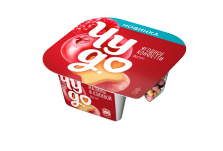 Десерт йогуртный ЧУДО 105гр 4% Ягодные конфеты малина/клюква 1/6шт Продукт без заменителя молочного