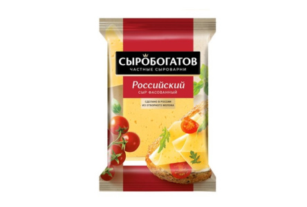Сыр СЫРОБОГАТОВ 180гр 50% Российский флоупак 1/12шт
