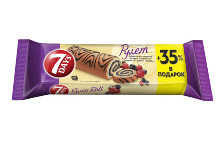 Рулет 7 DAYS 200гр Ягодное ассорти 1/15шт