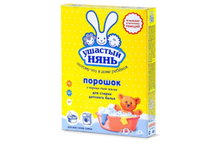 Порошок стиральный УШАСТЫЙ НЯНЬ 400г Детский д/всех типов стирки 1/22шт