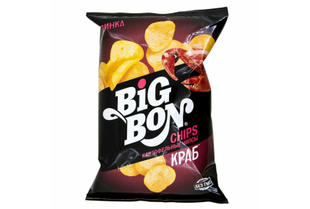Чипсы BIG BON 140гр Краб 1/16шт