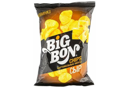 Чипсы BIG BON 140гр Сыр 1/16шт