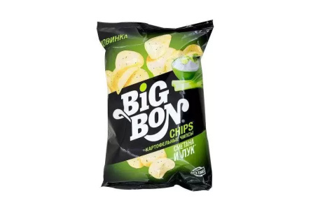 Чипсы BIG BON 140гр Сметана/лук 1/16шт