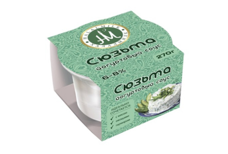 Йогуртовый соус ХАЛАЛМИЛК 270мл 6-8% Сюзьма п/ст 1/6шт Продукт без заменителя молочного жира