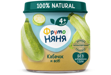 ДП Пюре ФРУТОНЯНЯ 80гр Кабачок с/б 1/12шт