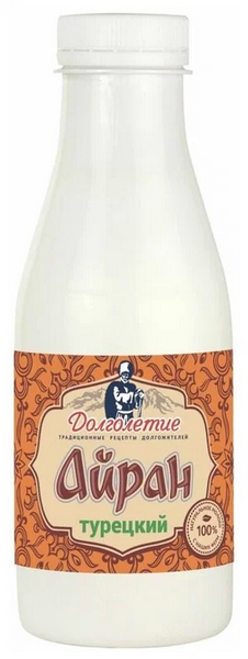 Напиток кисломолочный ДОЛГОЛЕТИЕ 300мл 1,8% Айран Турецкий пэт 1/6шт